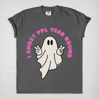 I Ghost People Year Round - funny Halloween t-shirt