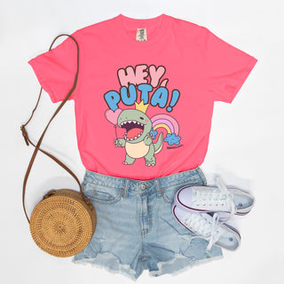 Hey Puta Funny Adult T-shirt