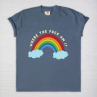 Where the F*ck Am I? Funny Existential Crisis Over a Rainbow T-Shirt