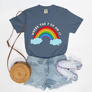 Where the F*ck Am I? Existential Crisis Rainbow T-Shirt