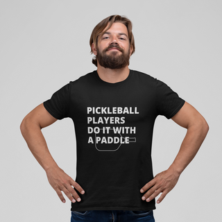 Men's  funny pickleball t-shirts, paddle, pickleball shirts