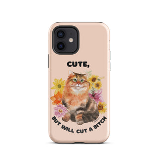 Funny Cute Tough Cat Phone Case for iPhone®