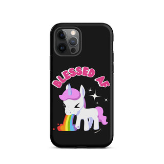 Blessed AF Barfing Unicorn Tough Phone Case for iPhone®